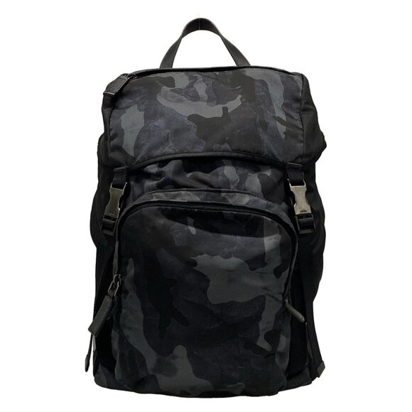 PRADA -  Black Nylon Leather Backpack 728-071625 - Picture 1 of 14